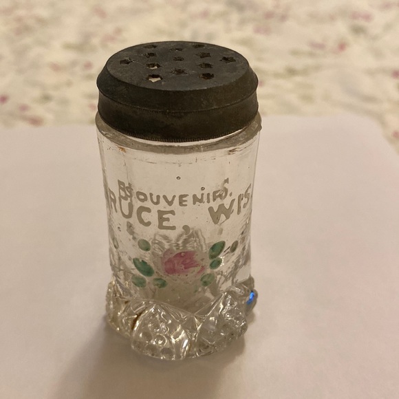 Souvenir piece Bruce Wisconsin flower decorative stars on metal top rare unique - Picture 15 of 16